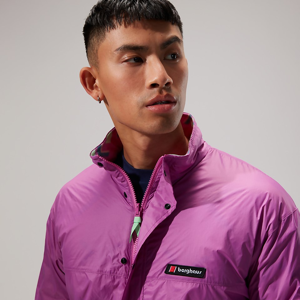 Unisex Reverse Wind Full-zip Fleece - Purple/Turquoise