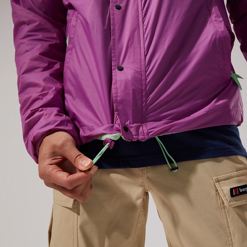 Unisex Reverse Wind Full-zip Fleece - Purple/Turquoise
