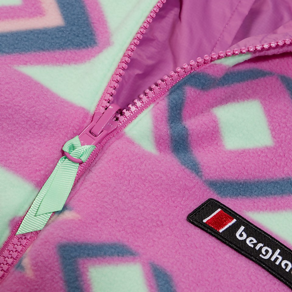 Unisex Reverse Wind Full-zip Fleece - Purple/Turquoise
