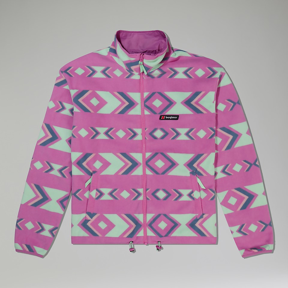 Unisex Reverse Wind Full-zip Fleece - Purple/Turquoise