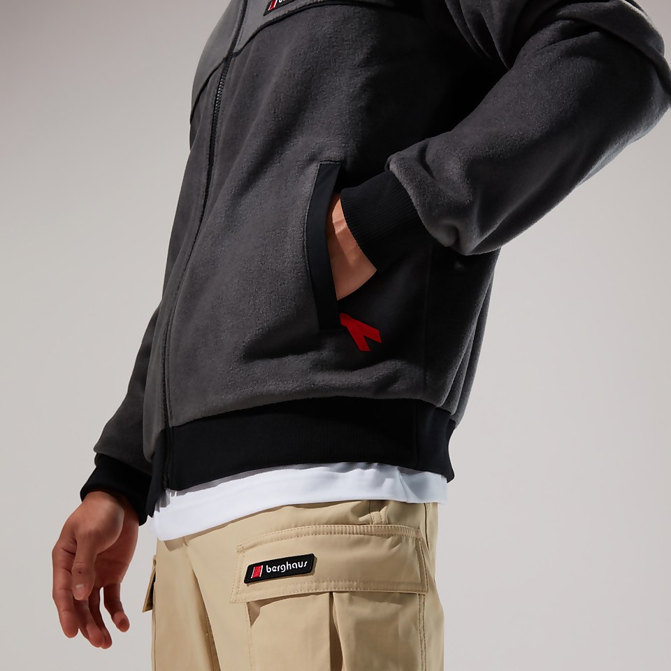 Unisex Blockback Full-zip Fleece - Grey/Black