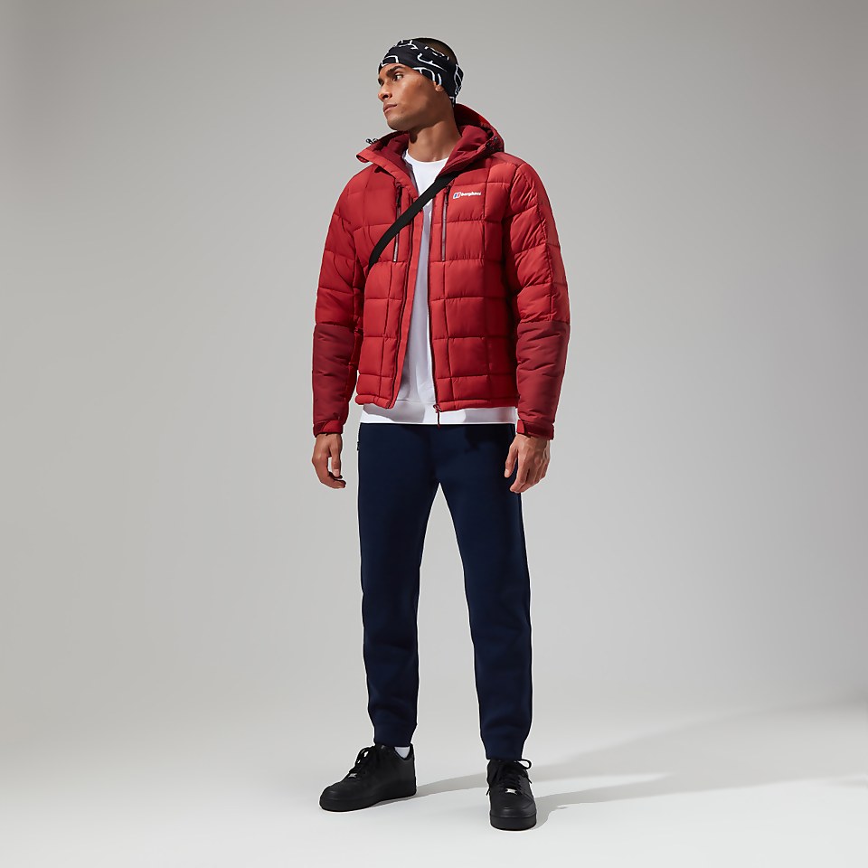Men's Menahan Insulated Hooded Jacket - Dark Red