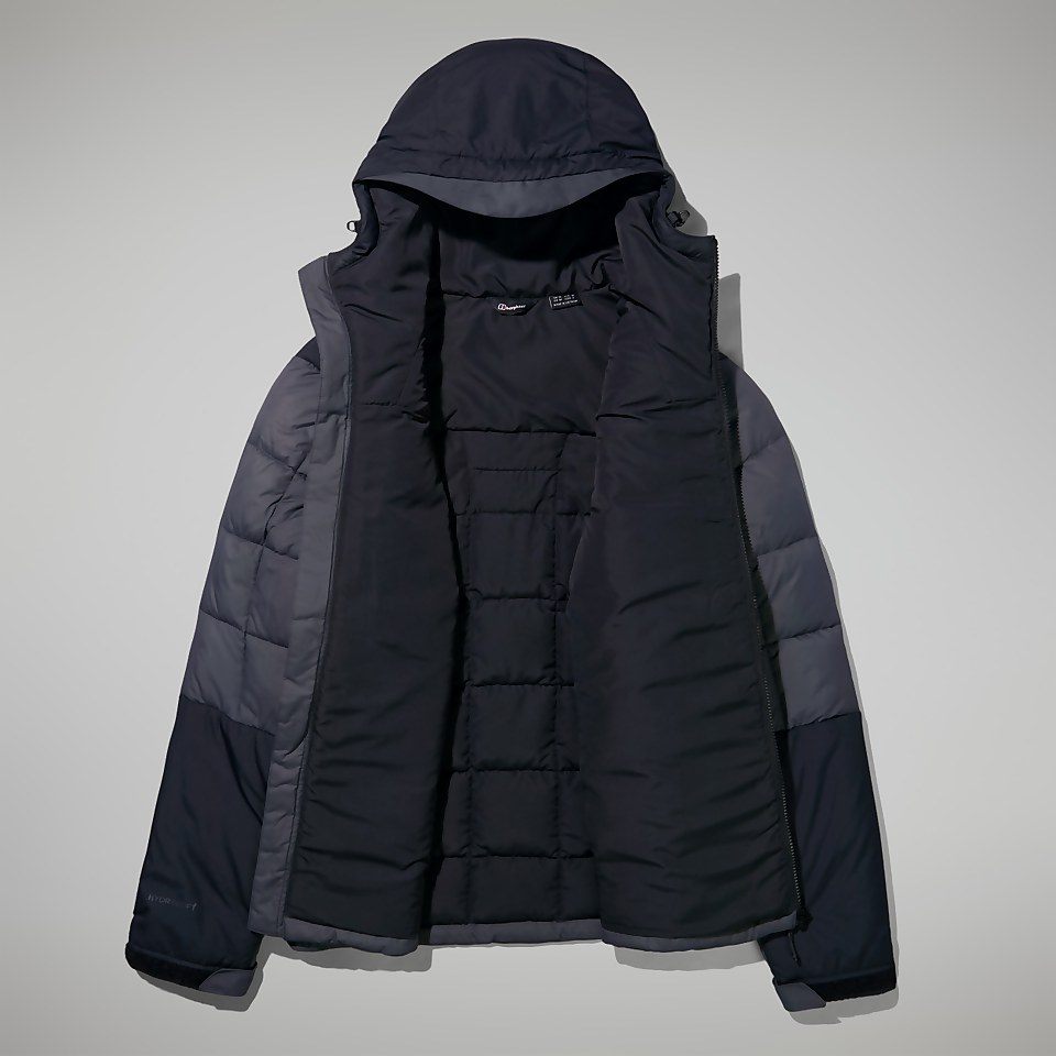 Men's Menahan Insulated Hooded Jacket - Grey/Black