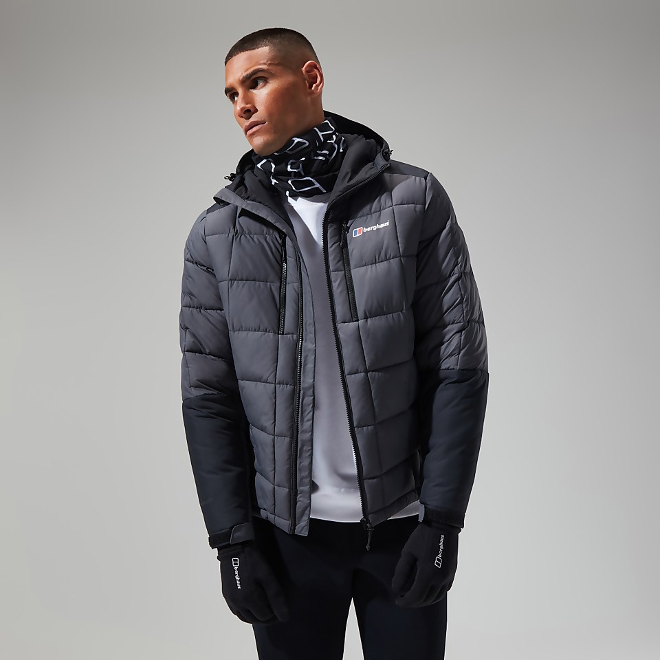 Men's Menahan Insulated Hooded Jacket - Grey/Black