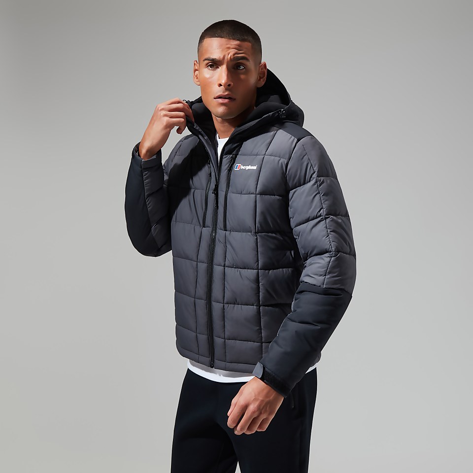 Men's Menahan Insulated Hooded Jacket - Grey/Black