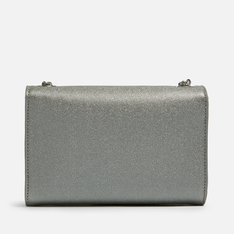 Valentino Divina Glittered Faux Leather Shoulder Bag