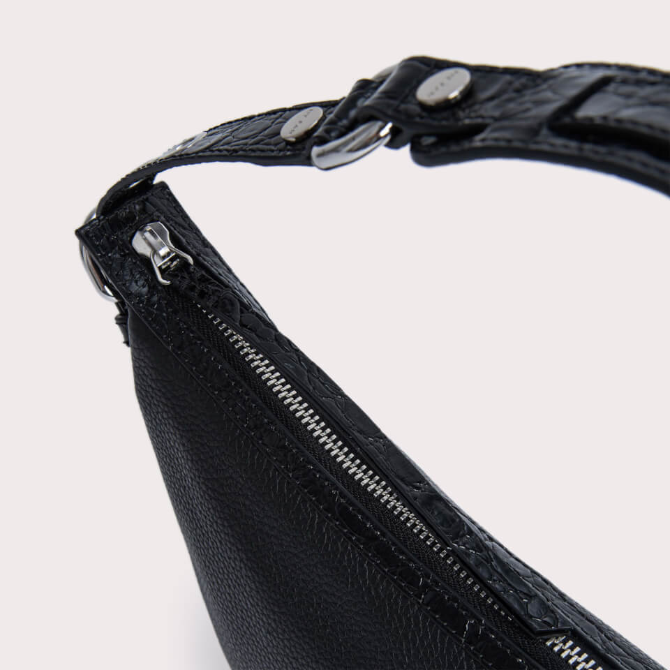 BY FAR Gib Buckle Detail Leather Bag
