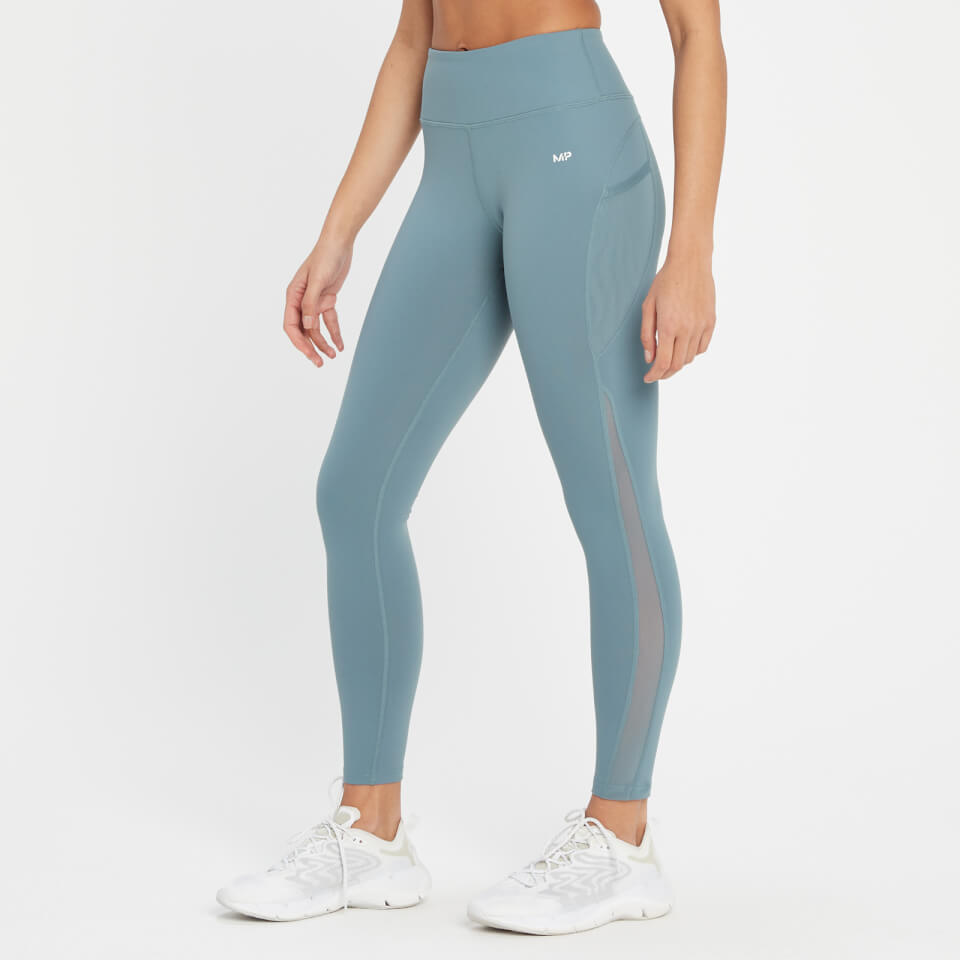 MP Women's Power Mesh Leggings - Pebble Blue