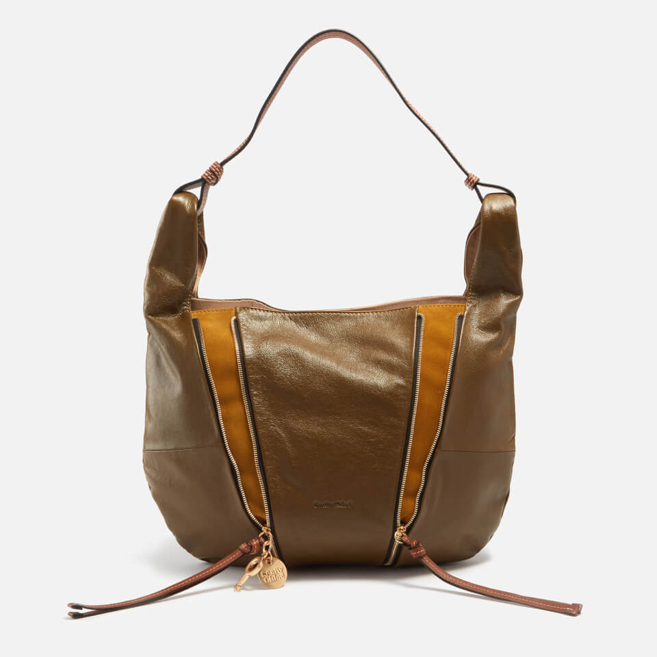 See By Chloé Indra Leather and Suede Shoulder Bag