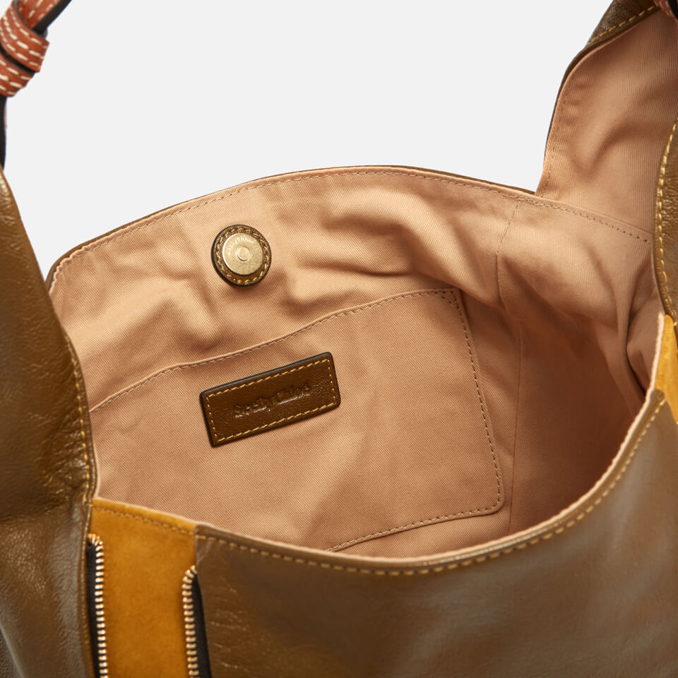 See By Chloé Indra Leather and Suede Shoulder Bag