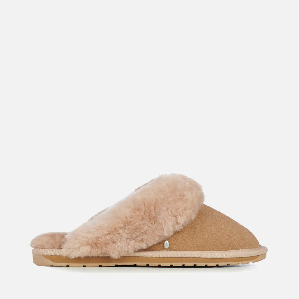 EMU Australia Jolie Suede and Shearling Slippers - UK 3