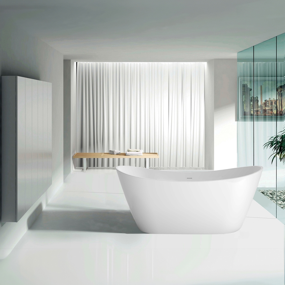 Pure Freestanding Bath 1700mm x 800mm - Mat White