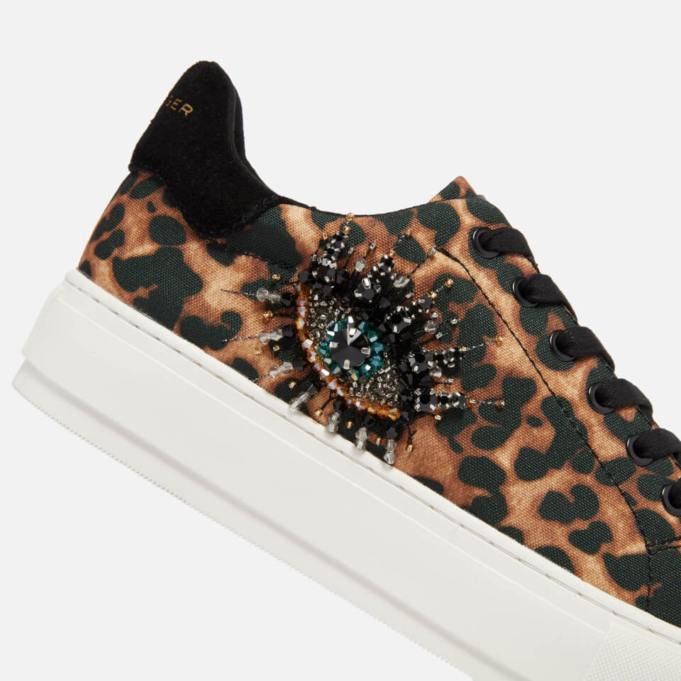 Kurt geiger hotsell animal print trainers