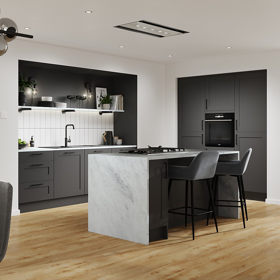 Classic Shaker Kitchen Appliance Door (W)597mm - Dark Grey
