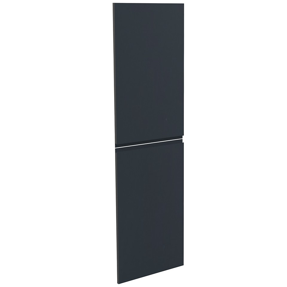 Handleless Kitchen Larder Door (Pair) (H)976 x (W)597mm - Matt Blue