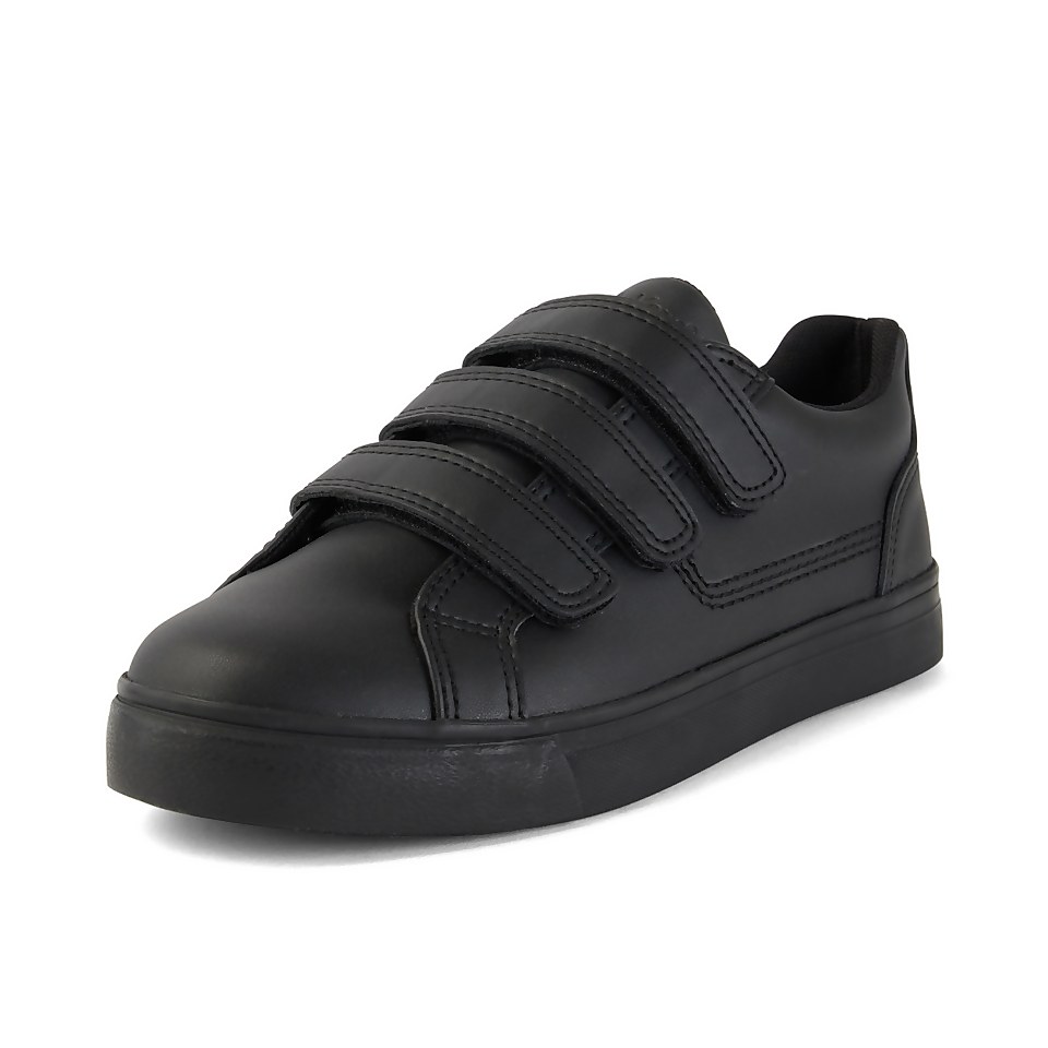 Youth Unisex Tovni Trip Leather Alternative Black