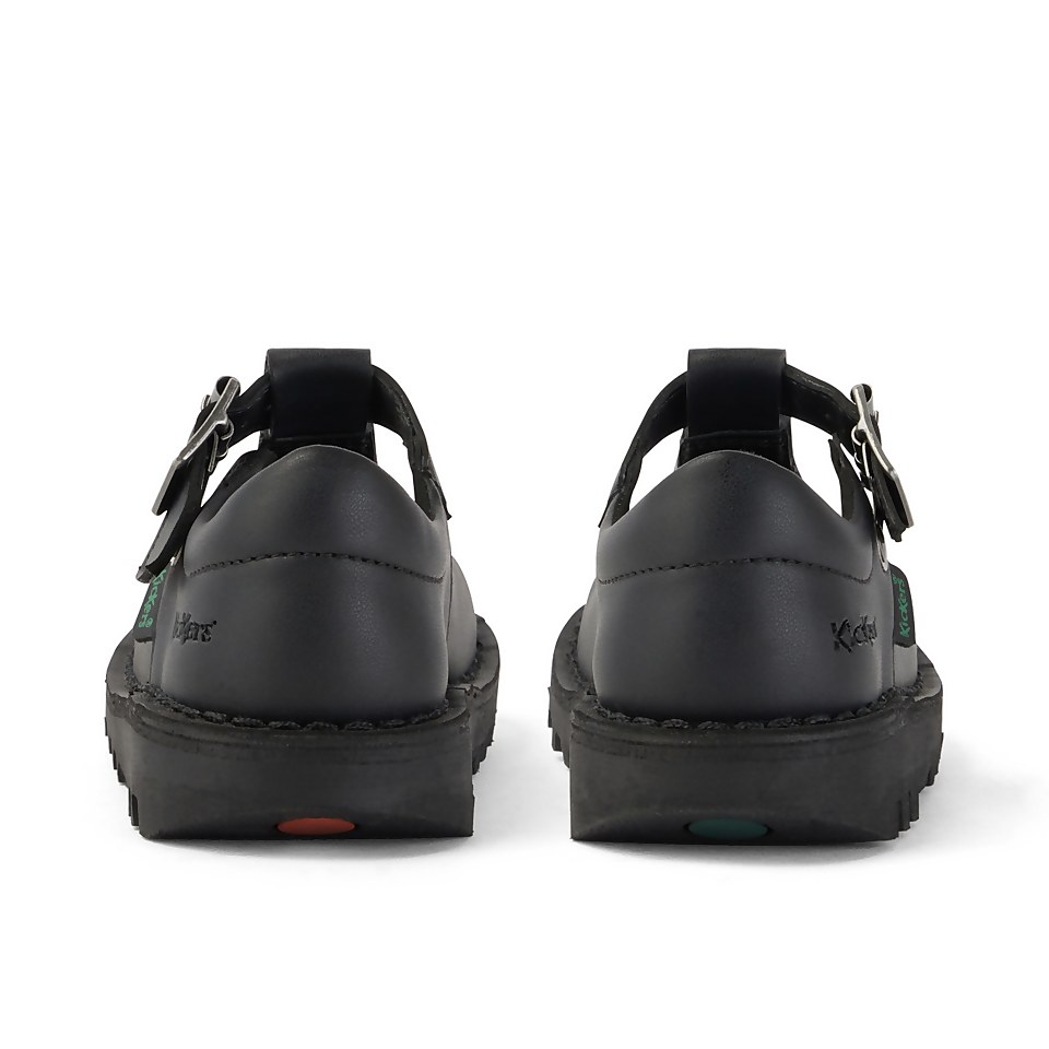 Infant Girls Kick T Bar Leather Alternative Black