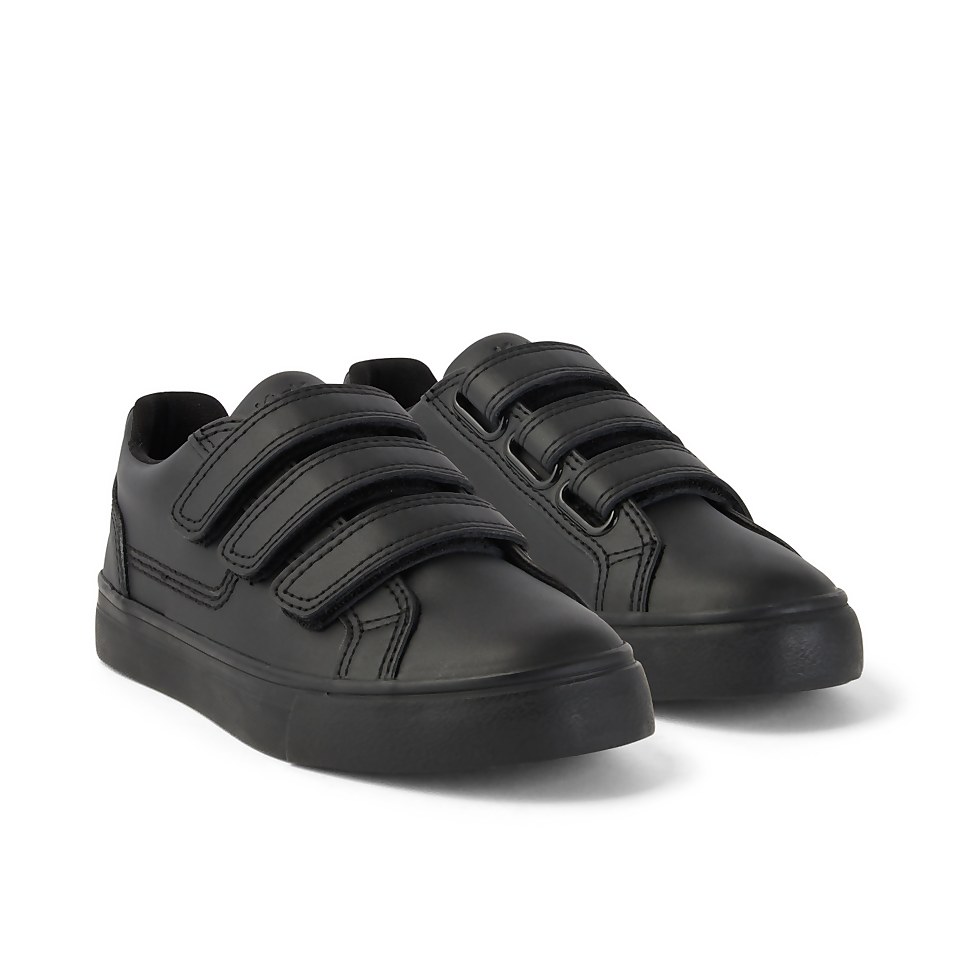 Junior Unisex Tovni Trip Leather Alternative Black