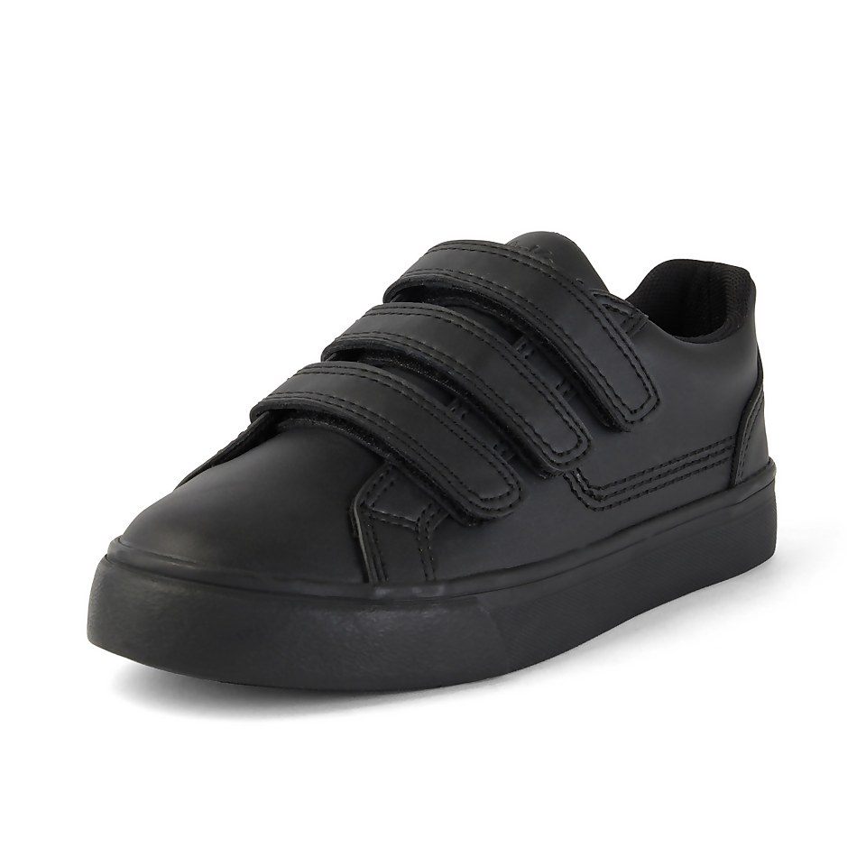 Junior Unisex Tovni Trip Leather Alternative Black