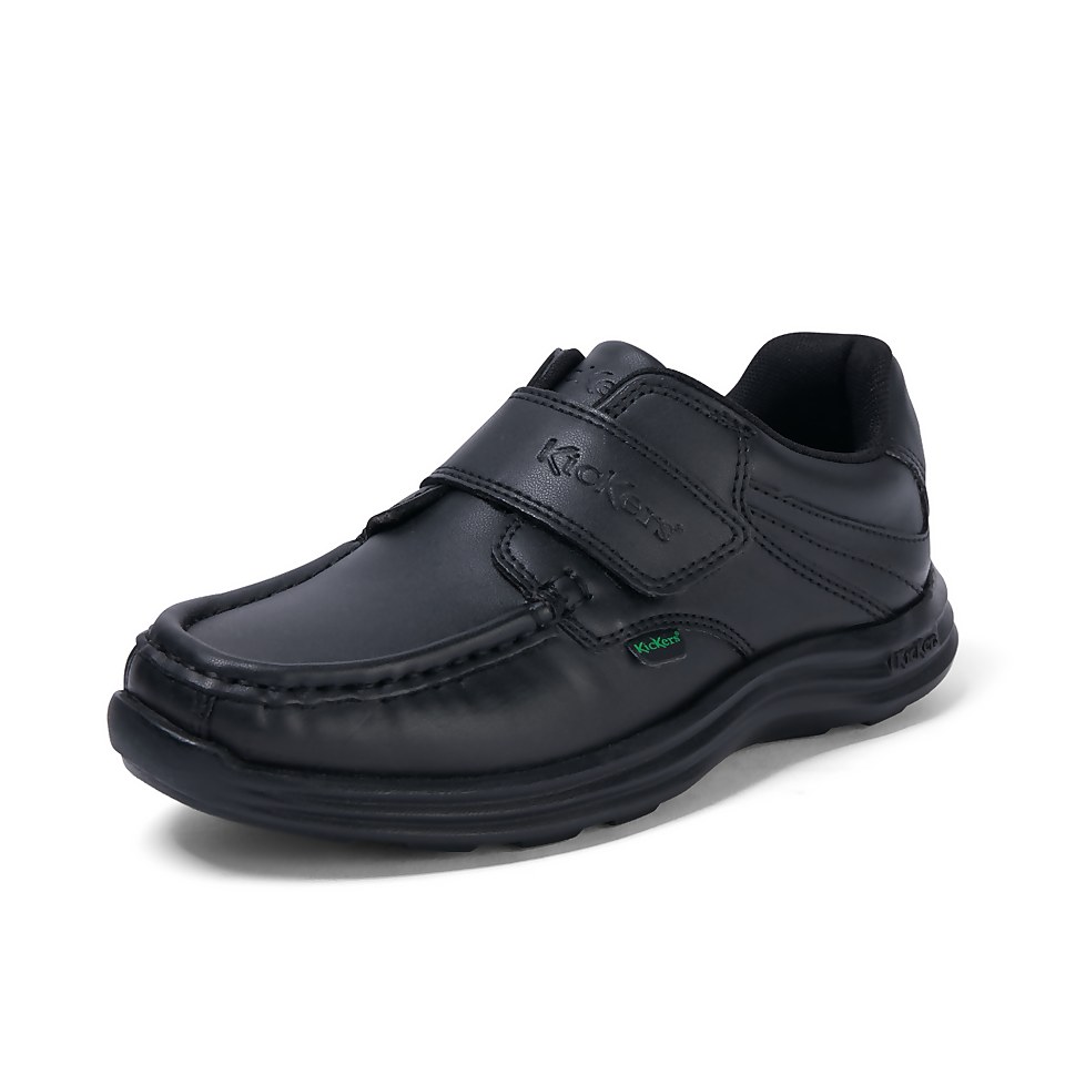 Junior Unisex Reasan Strap Leather Alternative Black