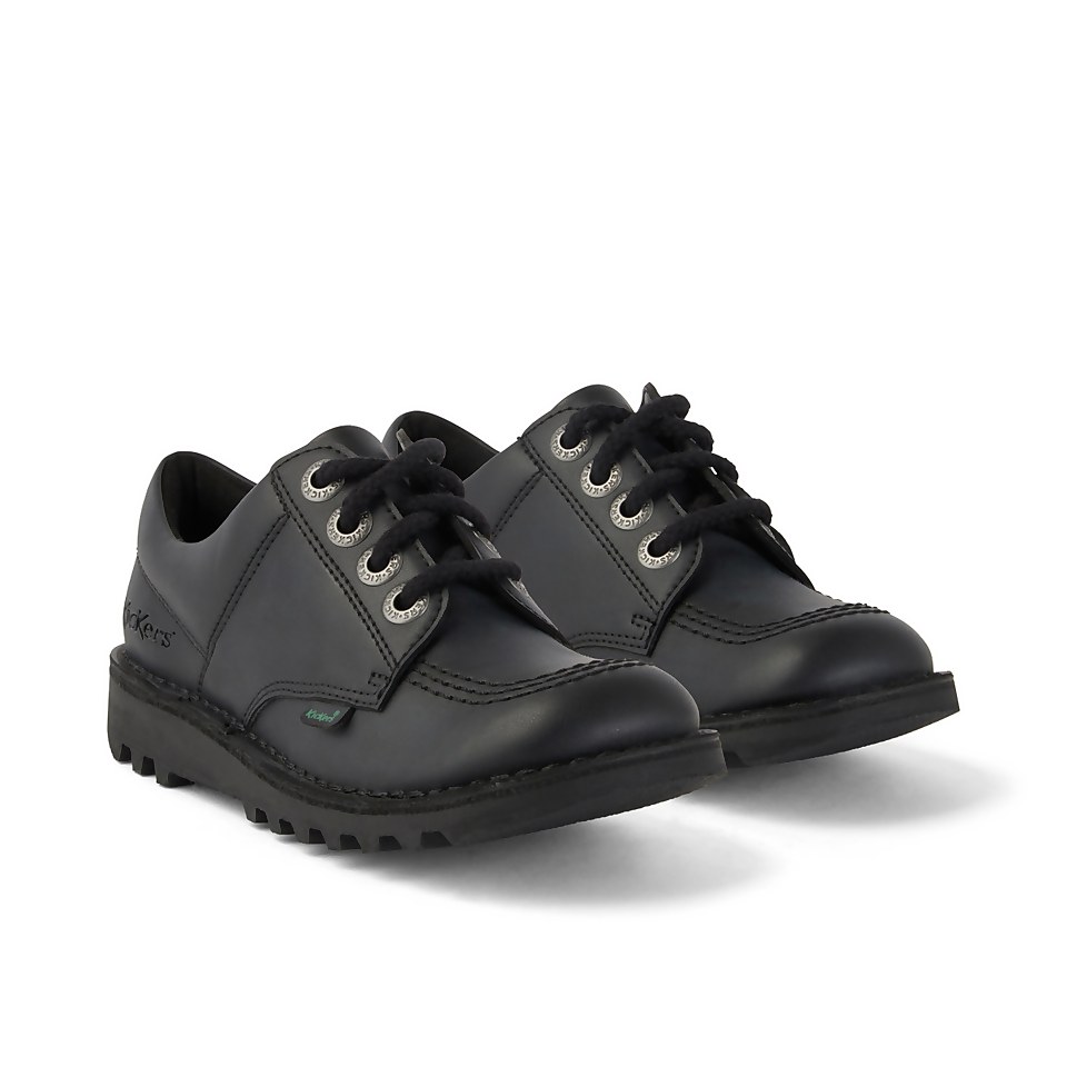 Junior Unisex Kick Lo Leather Alternative Black