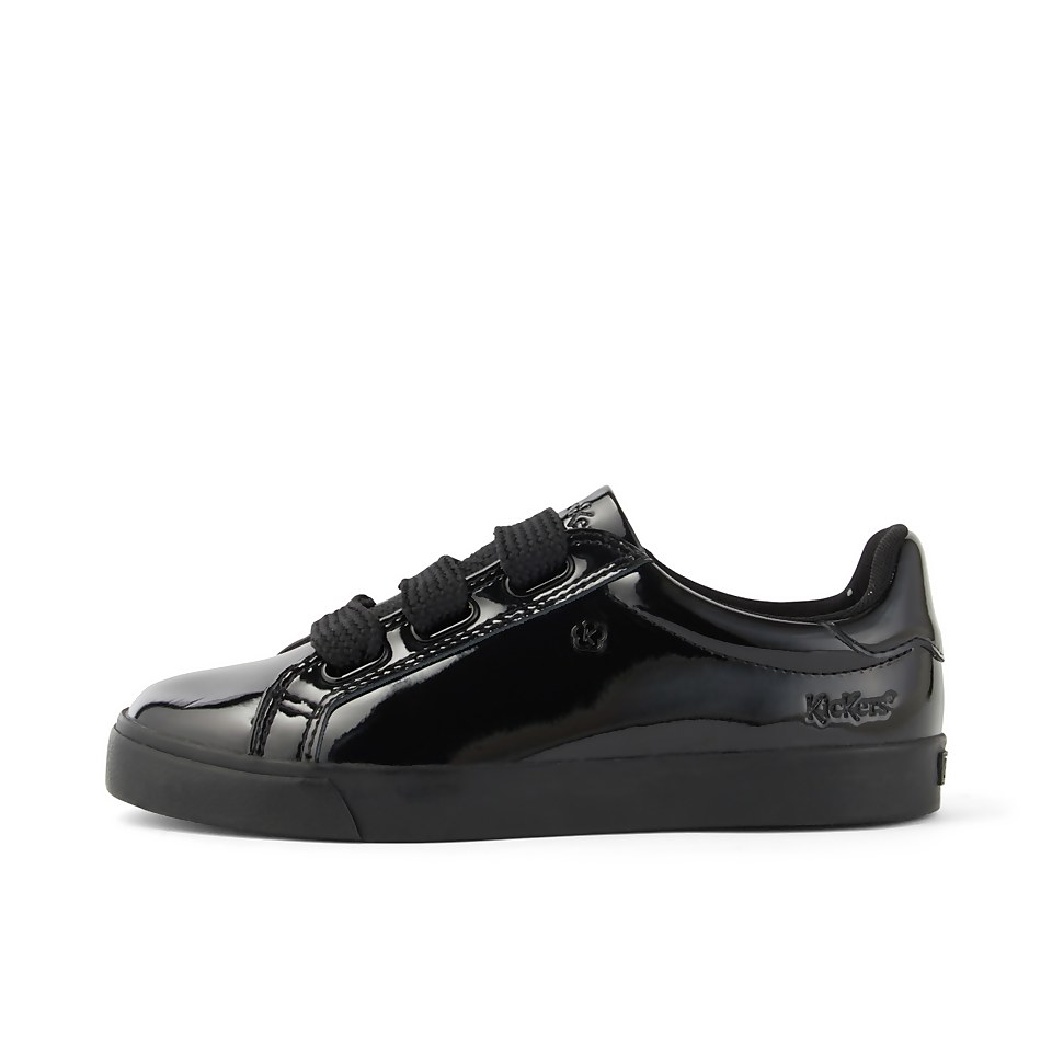Youth Womens Tovni Ribbon Patent Leather Black