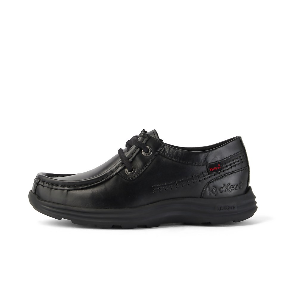 Junior Boys Reasan Moc Leather Black