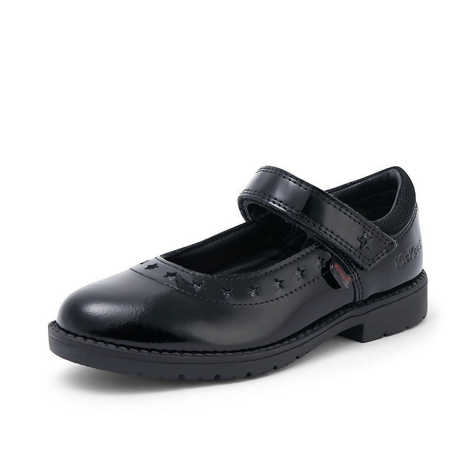 Junior Girls Lachly Star Mj Patent Leather Black