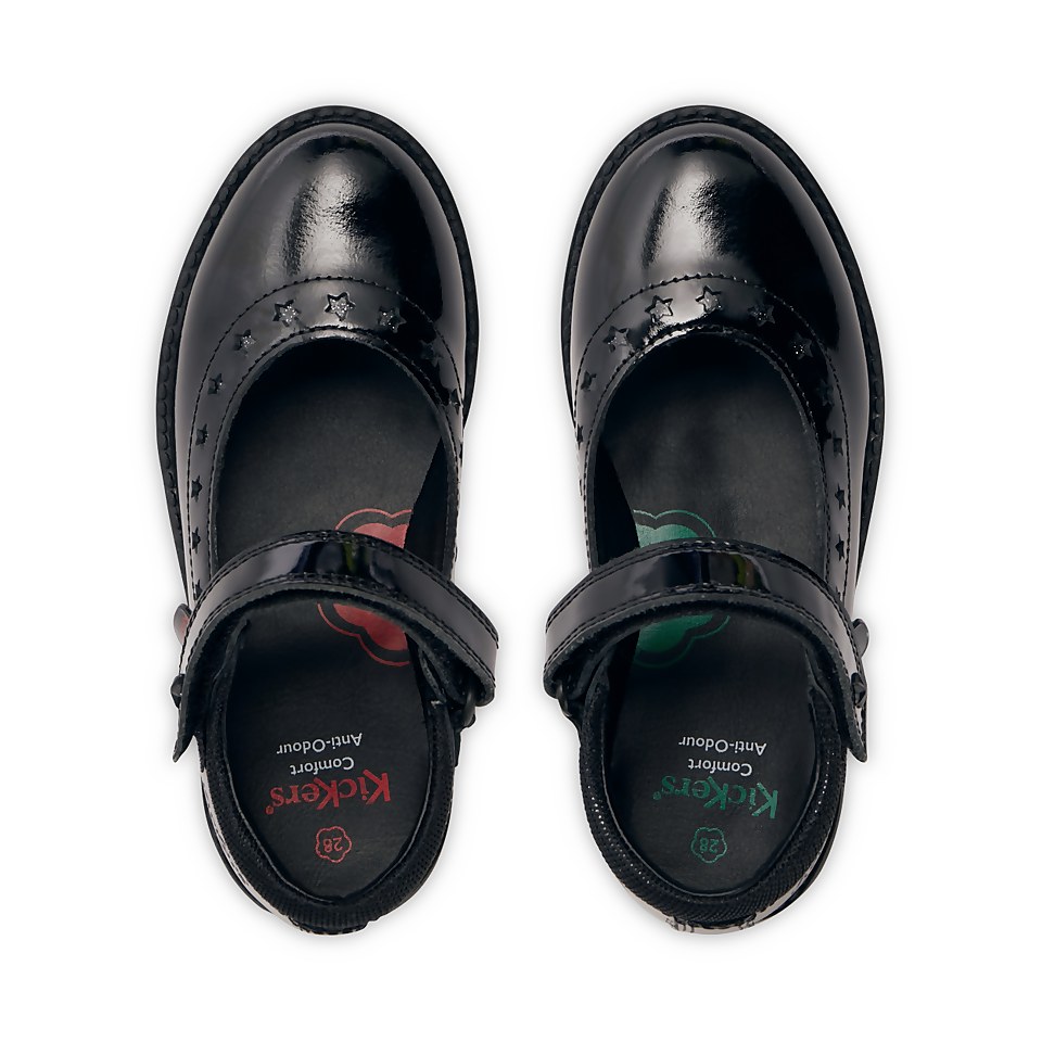 Junior Girls Lachly Star Mj Patent Leather Black