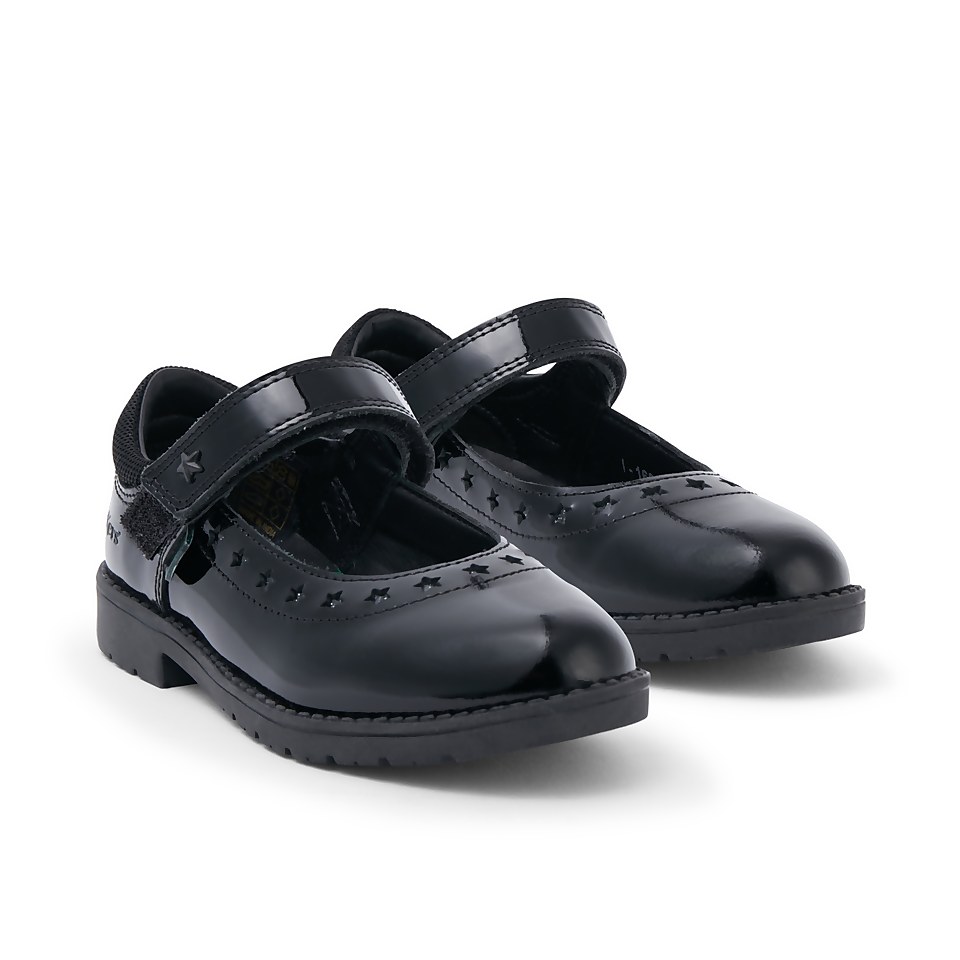 Junior Girls Lachly Star Mj Patent Leather Black