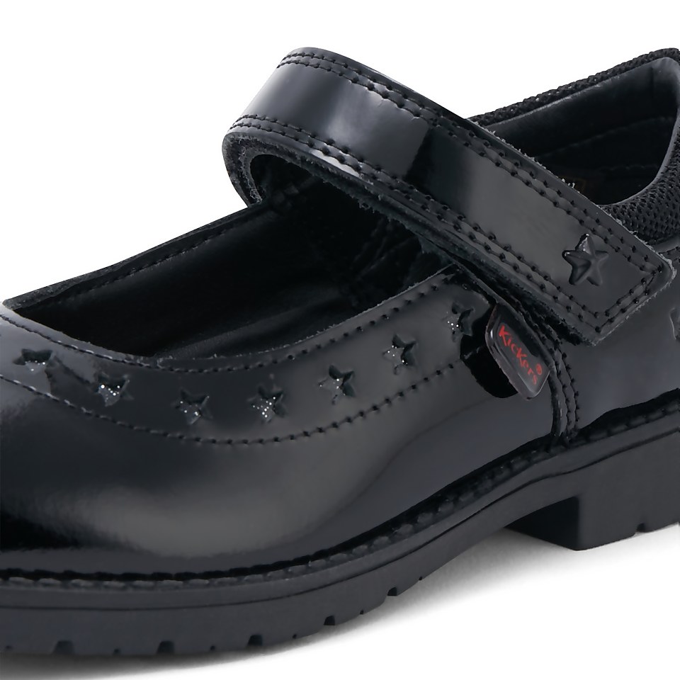 Junior Girls Lachly Star Mj Patent Leather Black