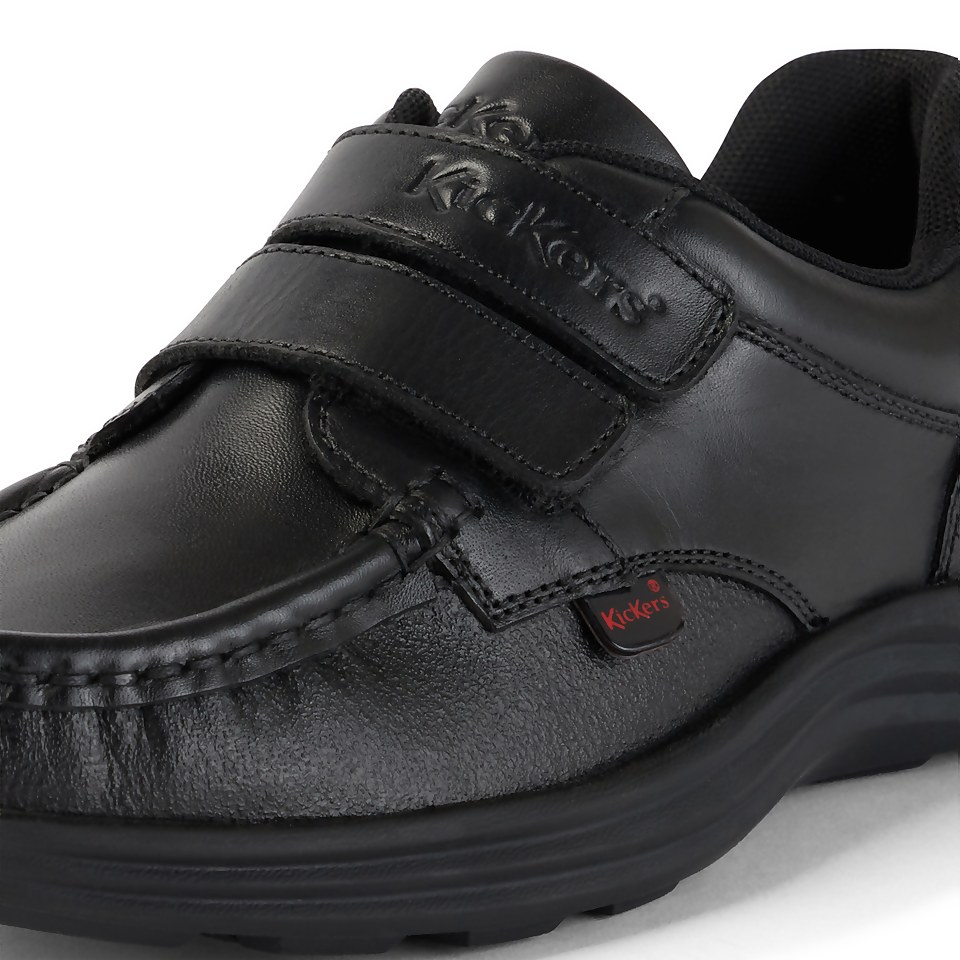 Junior Boys Reasan Twin Vel Leather Black
