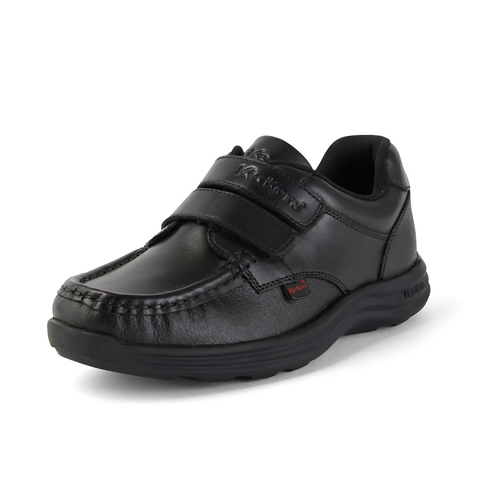 Junior Boys Reasan Twin Vel Leather Black