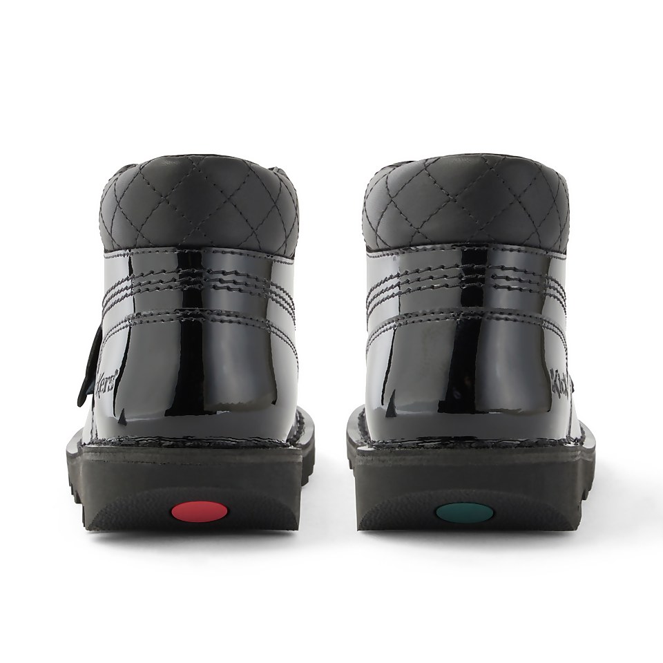Youth Womens Kick Hi Quilt Patent Leather Black