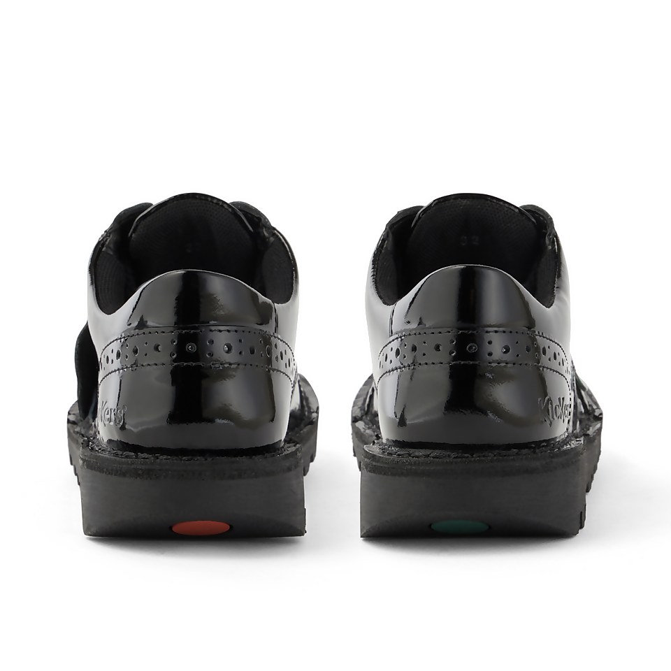 Youth Womens Kick Lo Brogue Patent Leather Black