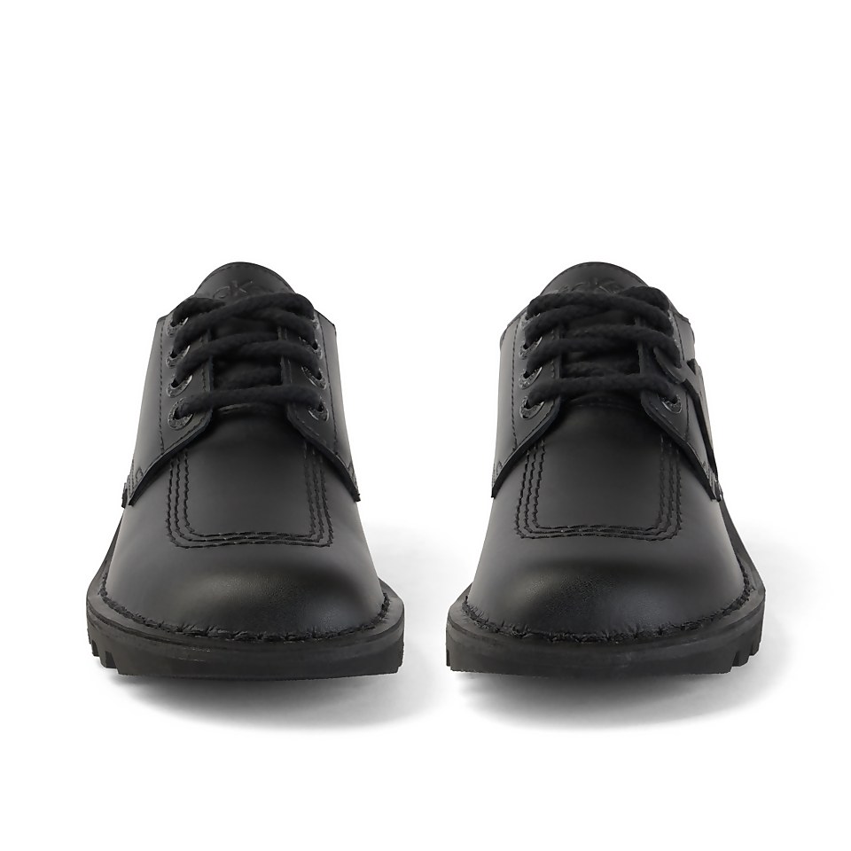 Youth Mens Kick Lo Leather Black