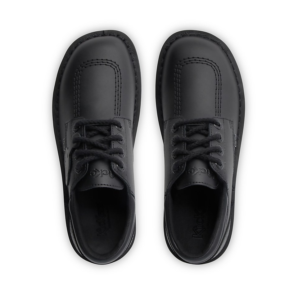 Youth Mens Kick Lo Leather Black
