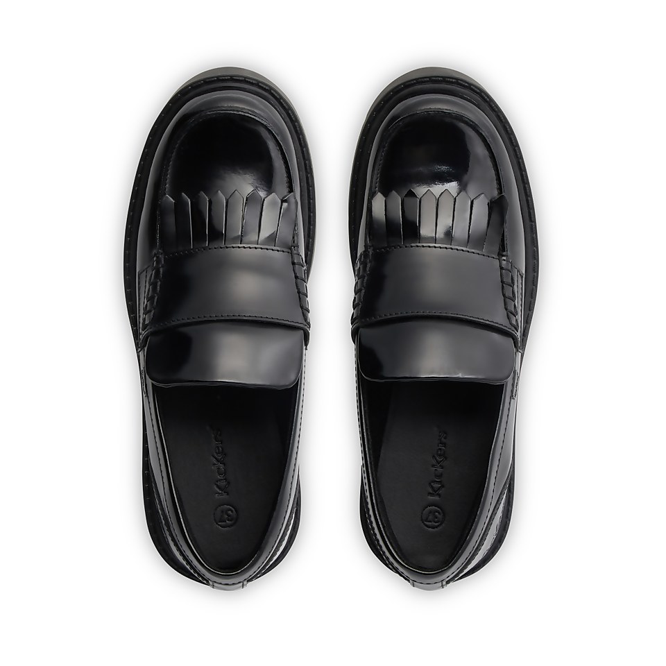 Youth Womens Kori Kilty Leather Black