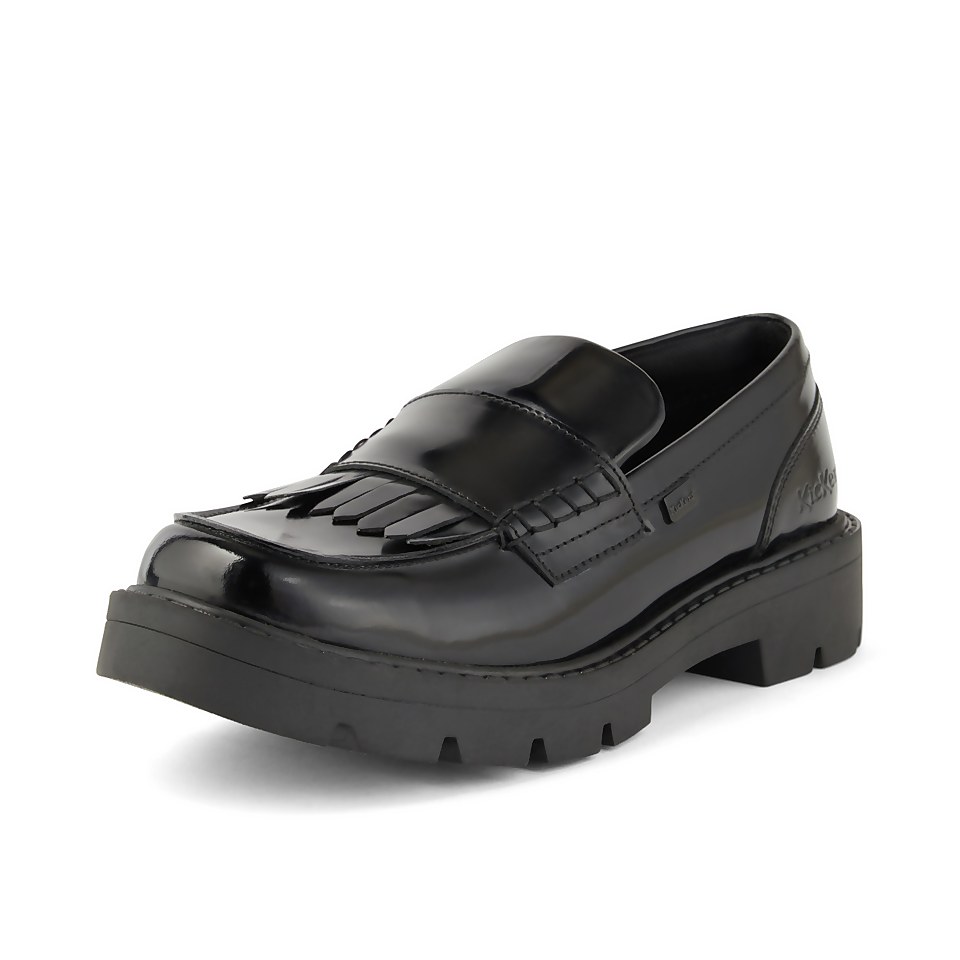 Youth Womens Kori Kilty Leather Black