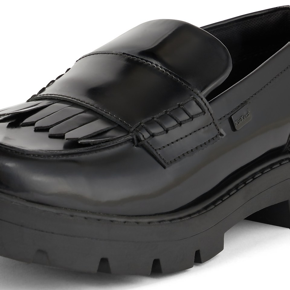 Youth Womens Kori Kilty Leather Black