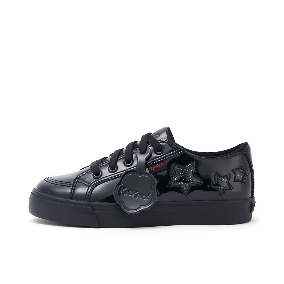 Junior Girls Tovni Star Patent Leather Black