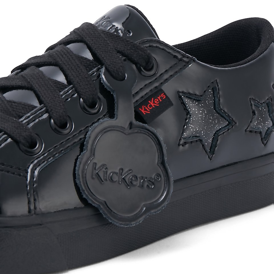 Junior Girls Tovni Star Patent Leather Black