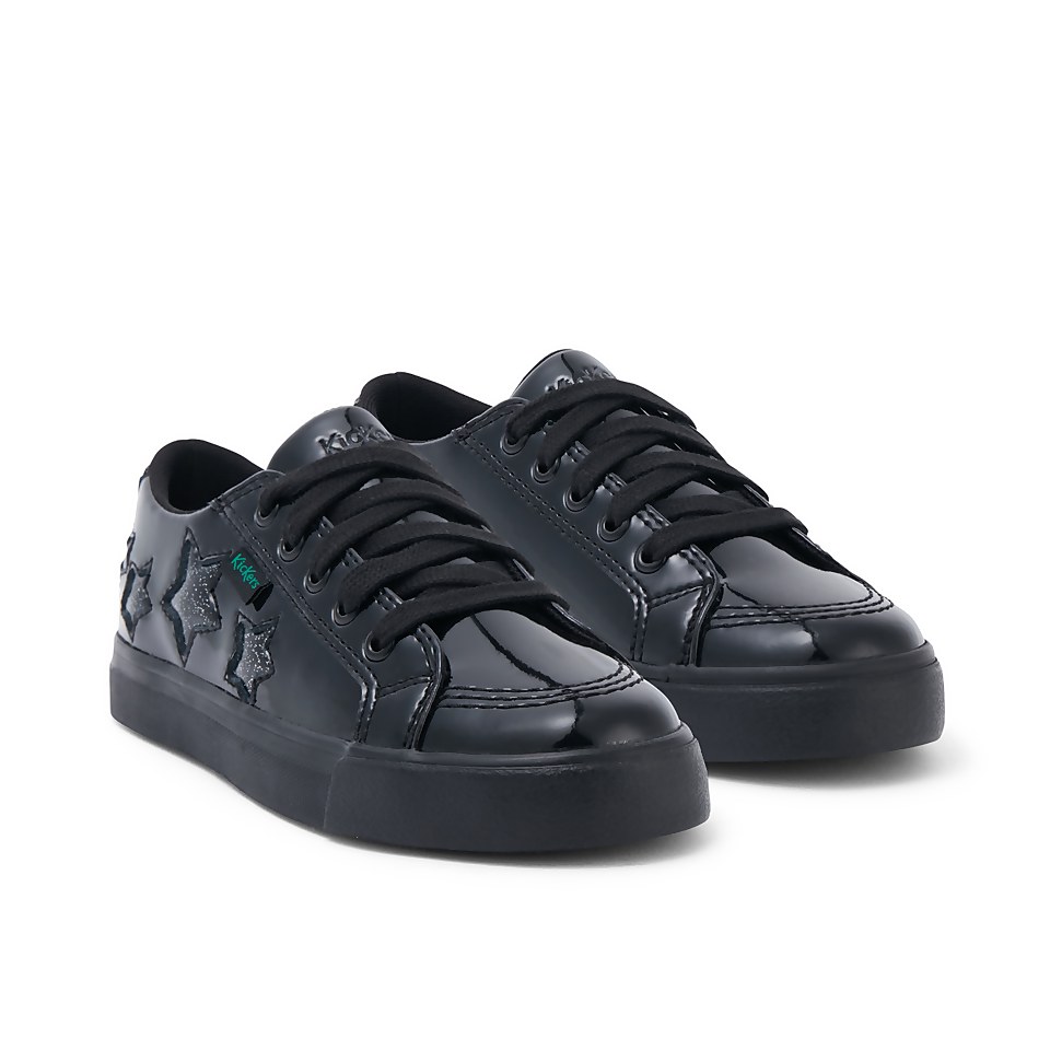 Junior Girls Tovni Star Patent Leather Black