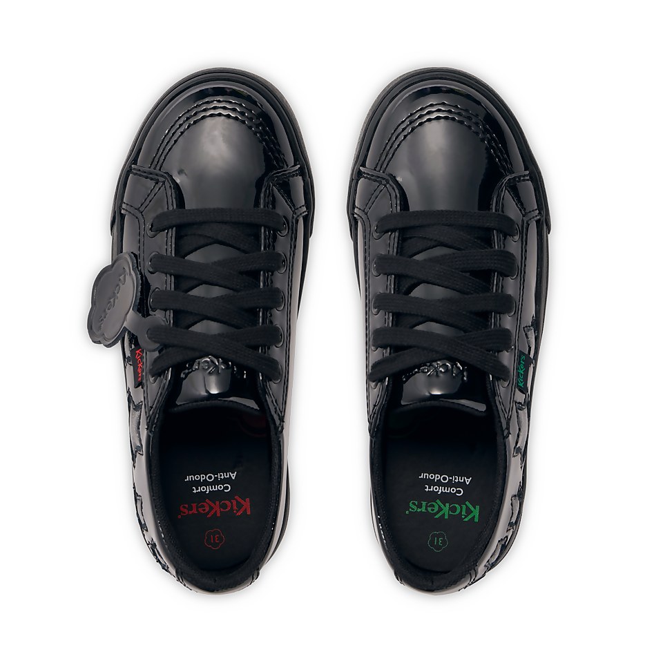 Junior Girls Tovni Star Patent Leather Black