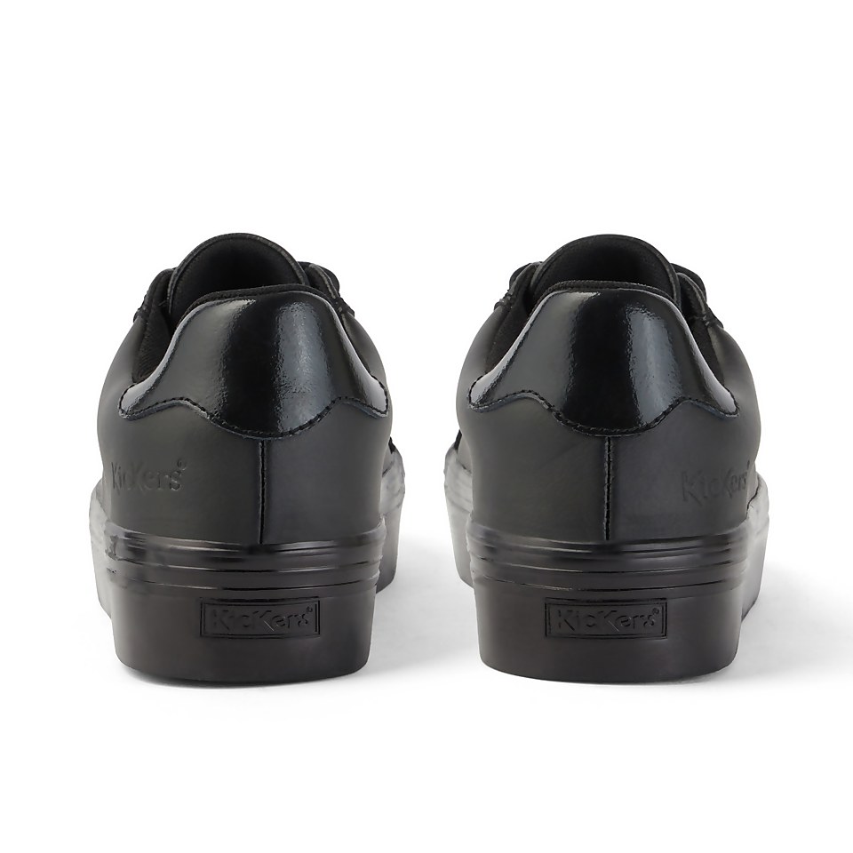 Adult Womens Tovni Stack Shine Leather Black