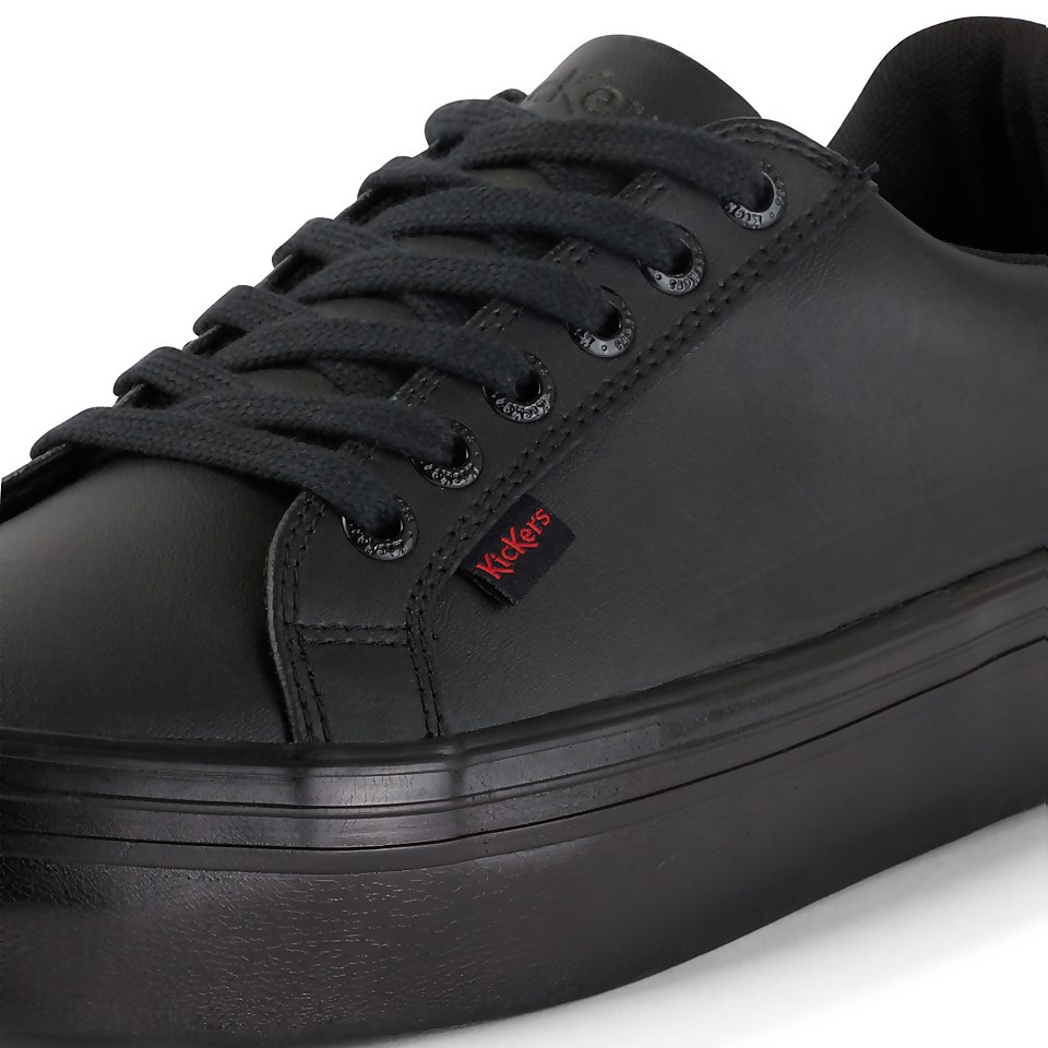 Adult Womens Tovni Stack Shine Leather Black