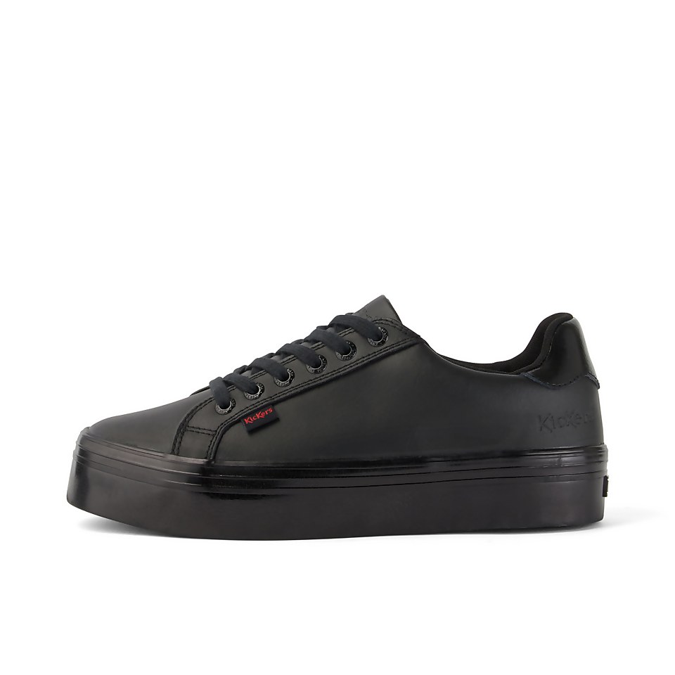 Adult Womens Tovni Stack Shine Leather Black