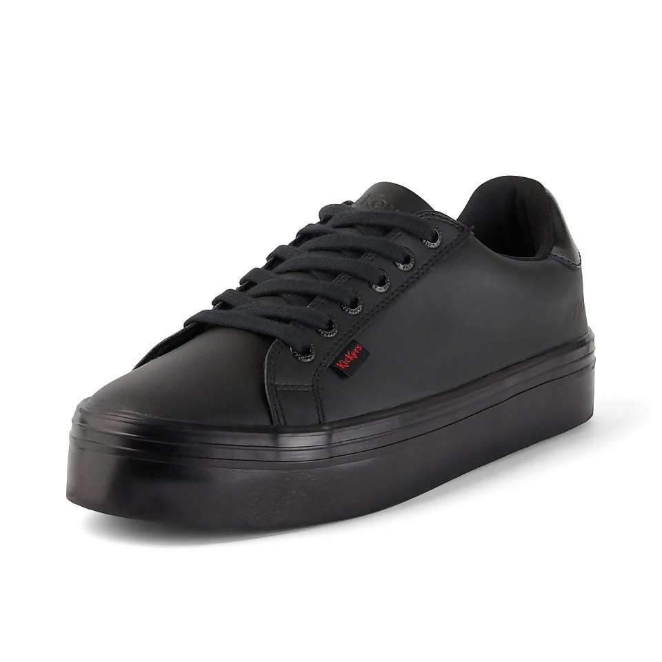 Adult Womens Tovni Stack Shine Leather Black