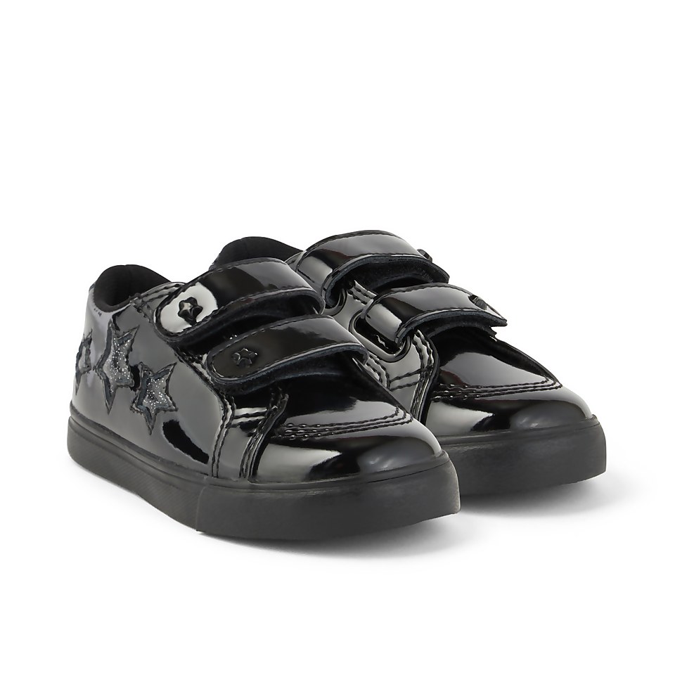 Infant Girls Tovni Star Vel Patent Leather Black
