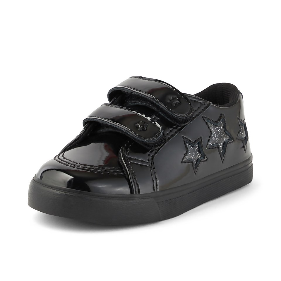 Infant Girls Tovni Star Vel Patent Leather Black